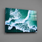 Waves Glass Wall Art.