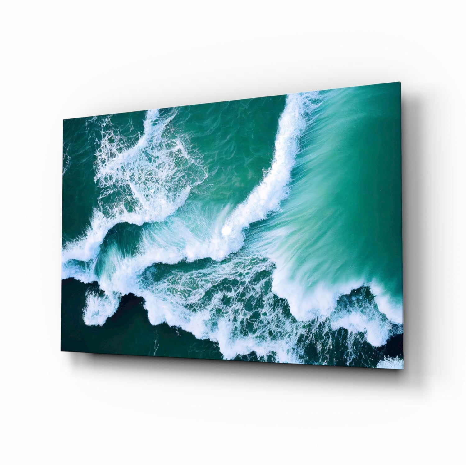 Waves Glass Wall Art.