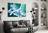 Waves Glass Wall Art.
