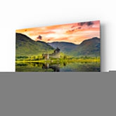 Loch Birch Scotland Glass Wall Art.