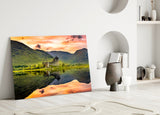 Loch Birch Scotland Glass Wall Art.