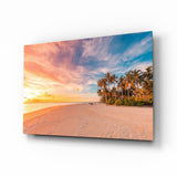 Beach View Glass Wall Art.