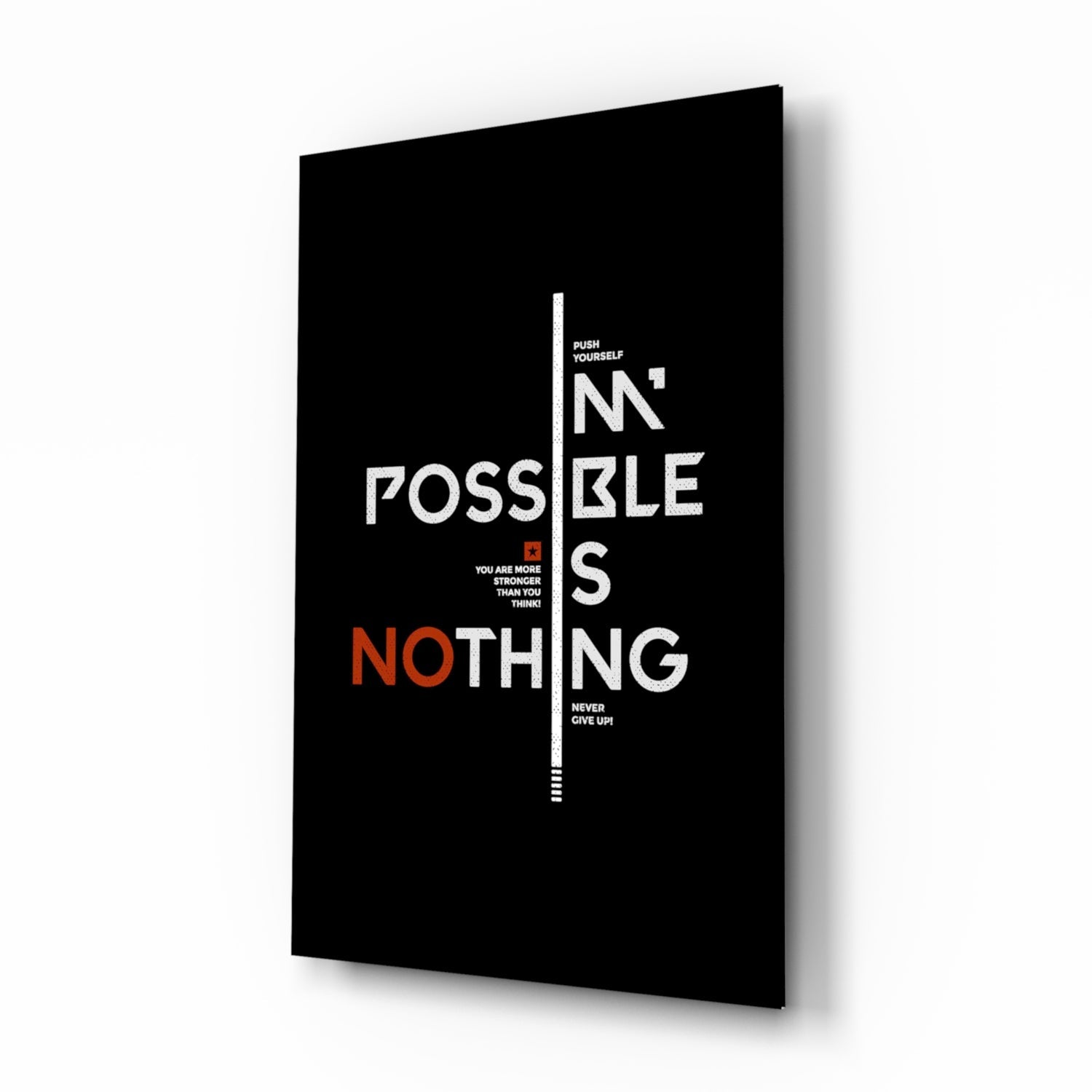 Motivational Glass Wall Art.