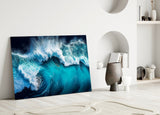 Waves Glass Wall Art.