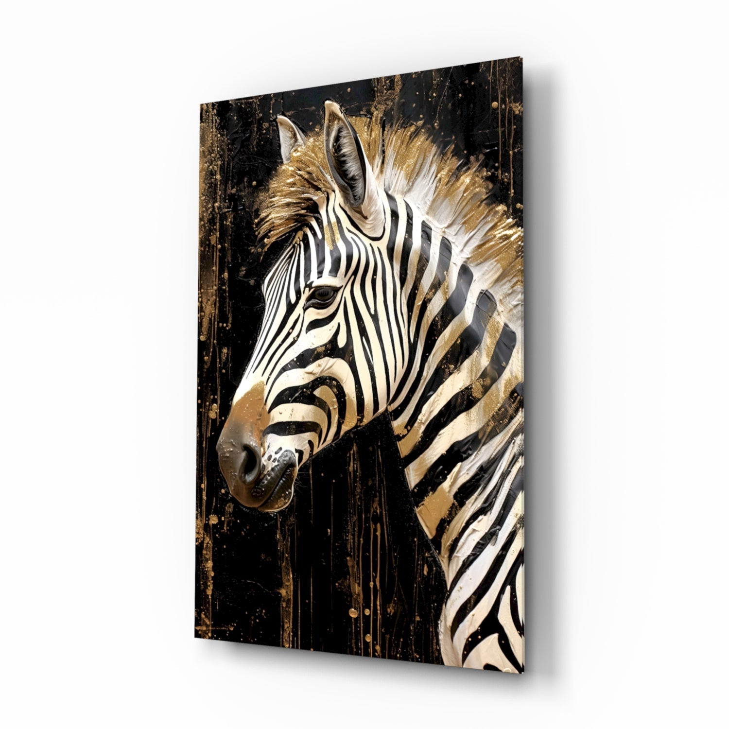 Zebra Glass Wall Art.