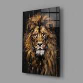Lion Glass Wall Art.