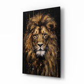Lion Glass Wall Art.
