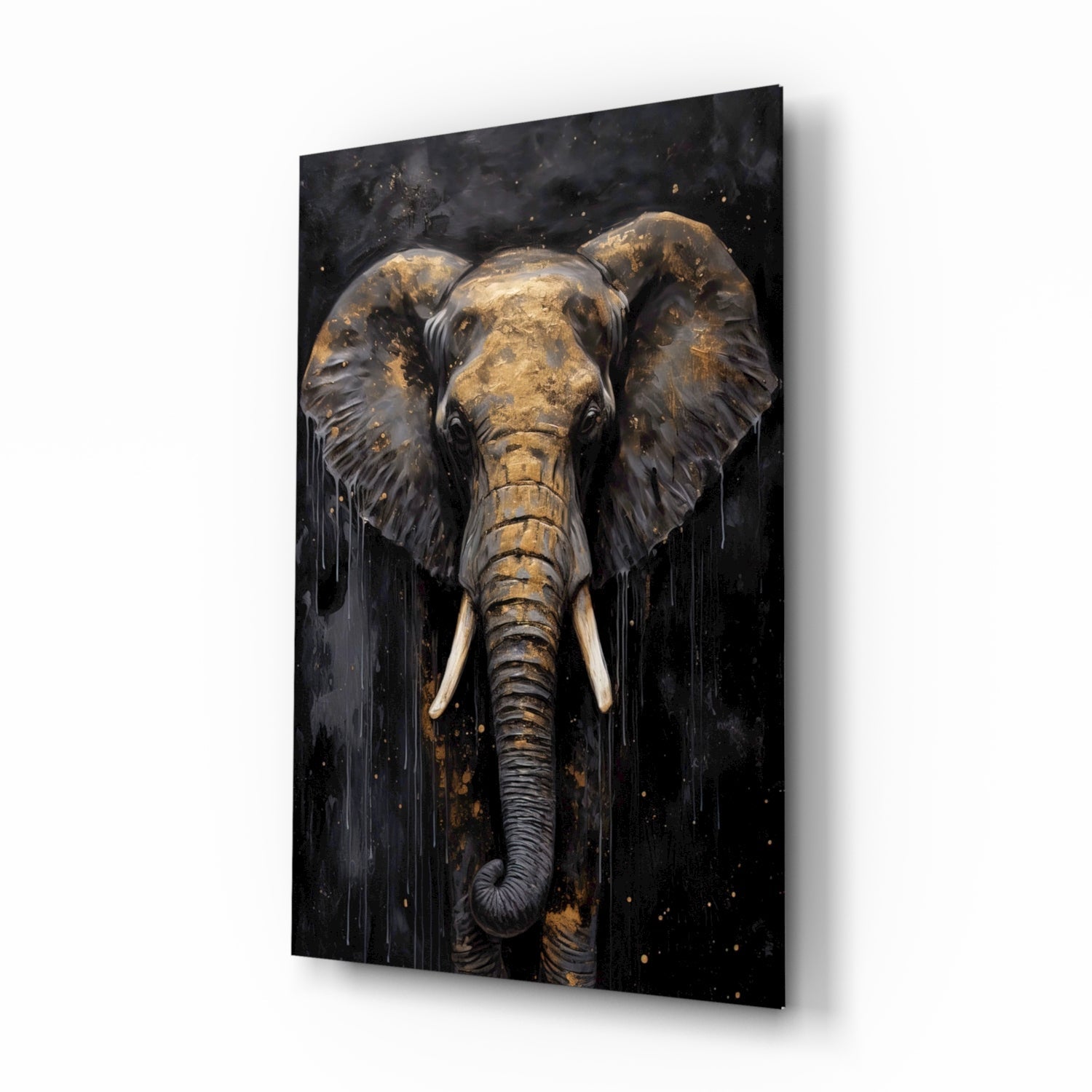 Elephant Glass Wall Art.