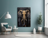 Elephant Glass Wall Art.