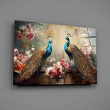 Peacock Glass Wall Art.