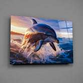 Dolphin Glass Wall Art.