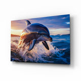 Dolphin Glass Wall Art.