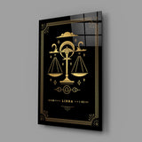 Libra Zodiac Sign Glass Wall Art.