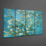 Sakura 4 Pieces Mega Glass Wall Art (150x92 cm)