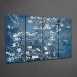 Sakura 4 Pieces Mega Glass Wall Art (150x92 cm)