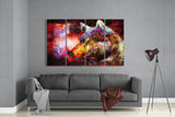 Wolf 4 Pieces Mega Glass Wall Art (150x92 cm)