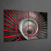 Spiral Stairs 4 Pieces Mega Glass Wall Art (150x92 cm)