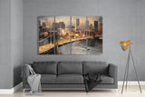 Manhattan 4 Pieces Mega Glass Wall Art (150x92 cm)