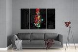 Color Mix 4 Pieces Mega Glass Wall Art (150x92 cm)