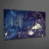 Marble 4 Pieces Mega Glass Wall Art (150x92 cm)
