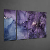 Marble 4 Pieces Mega Glass Wall Art (150x92 cm)