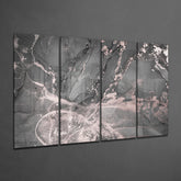 Marble 4 Pieces Mega Glass Wall Art (150x92 cm)