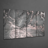 Marble 4 Pieces Mega Glass Wall Art (150x92 cm)