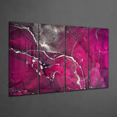 Marble 4 Pieces Mega Glass Wall Art (150x92 cm)