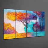 Tree of Life 4 Pieces Mega Glass Wall Art (150x92 cm)