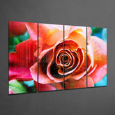 Rose 4 Pieces Mega Glass Wall Art (150x92 cm)