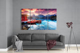 Sunset 4 Pieces Mega Glass Wall Art (150x92 cm)