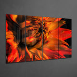 Gerbera Daisy 4 Pieces Mega Glass Wall Art (150x92 cm)