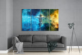 Astronaut 4 Pieces Mega Glass Wall Art (150x92 cm)