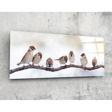 Birds Glass Wall Art (92x36 cm)