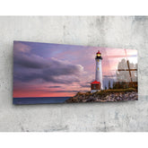 Lighthouse Glass Wall Art (92x36 cm)