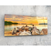 Beach Glass Wall Art (92x36 cm)