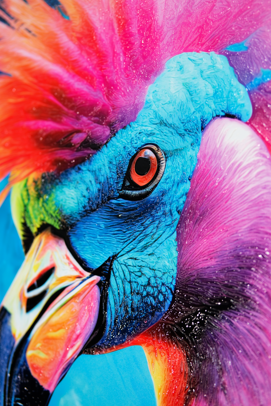 Eclectic Flamingo — Haptic 3D Embossed Print