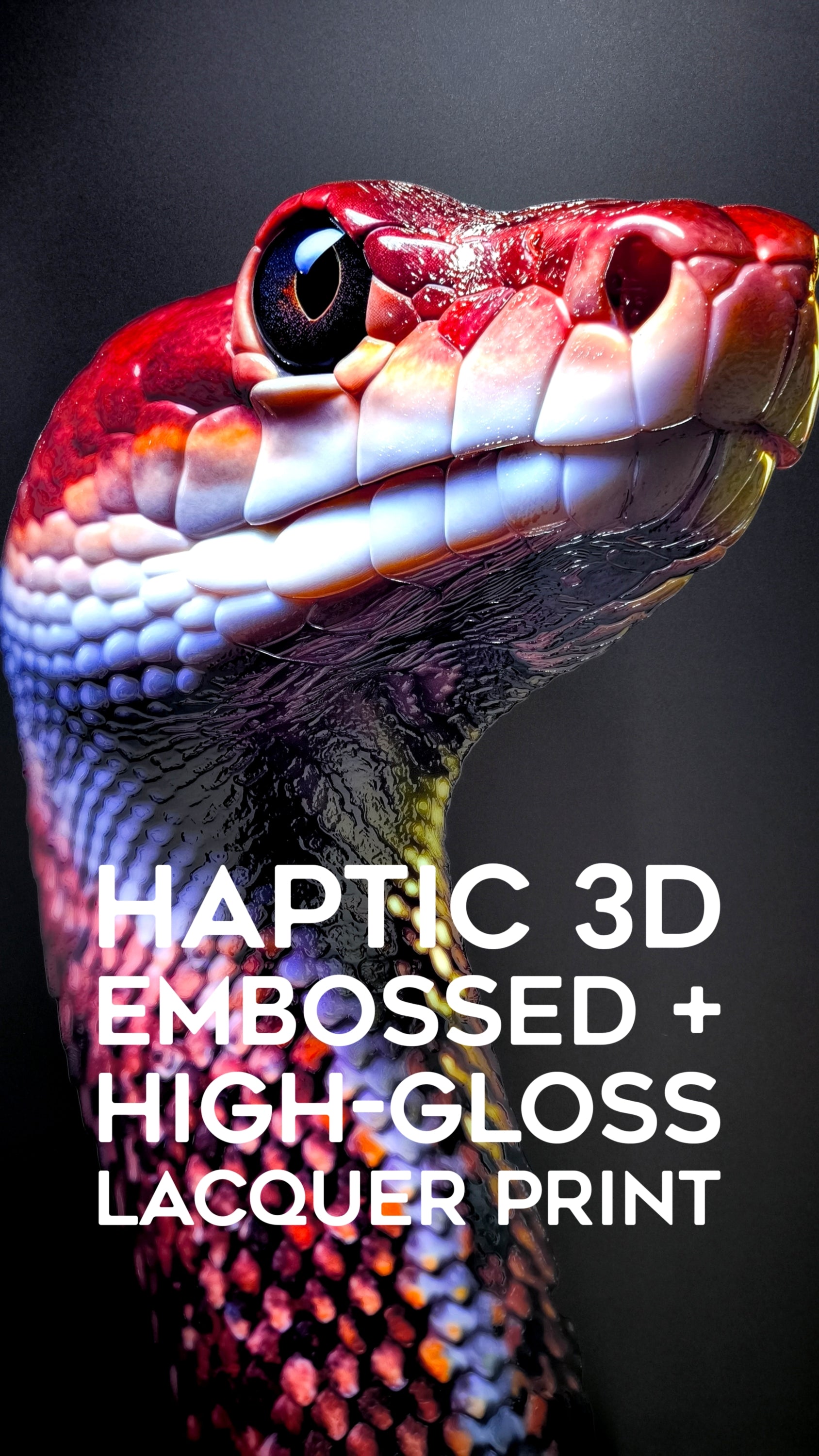 Venom Noir — Haptic 3D Embossed + High-Gloss Lacquer Print