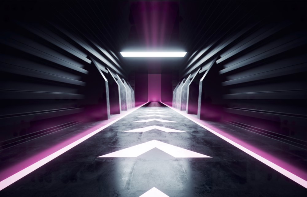 Neon Room Glass Wall Art