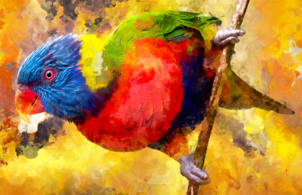Parrot Glass Wall Art