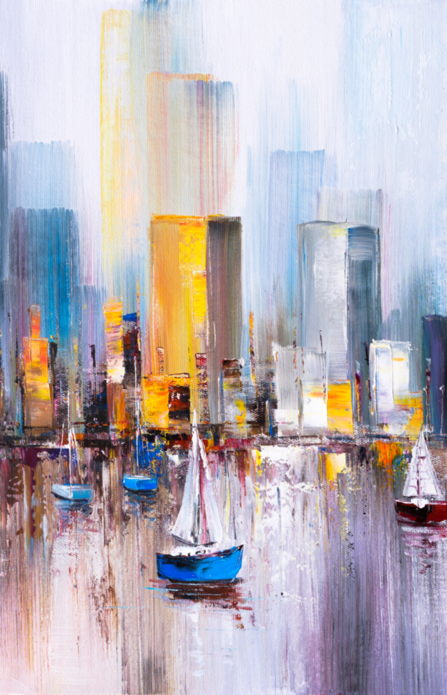 Abstract Glass Wall Art