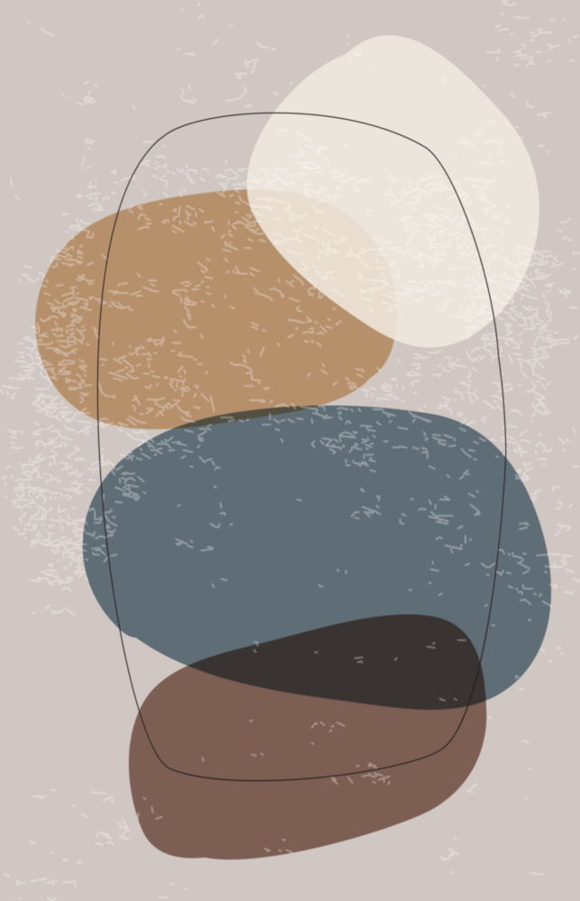 Abstract Shapes Glass Wall Art