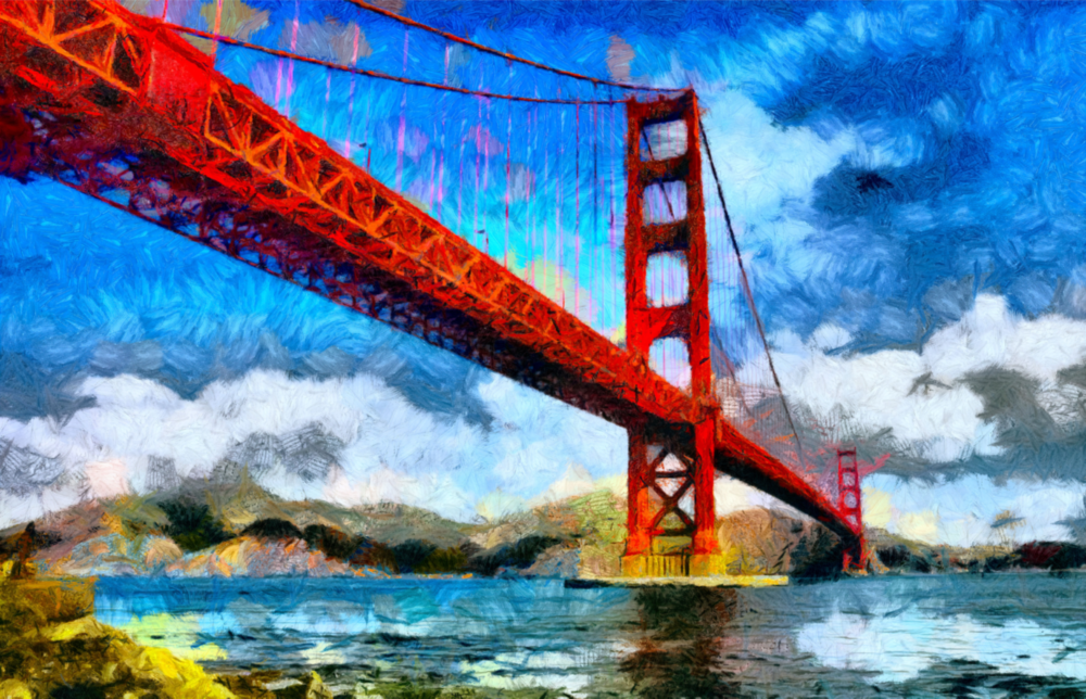 Golden Gate Bridge Glass Wall Art