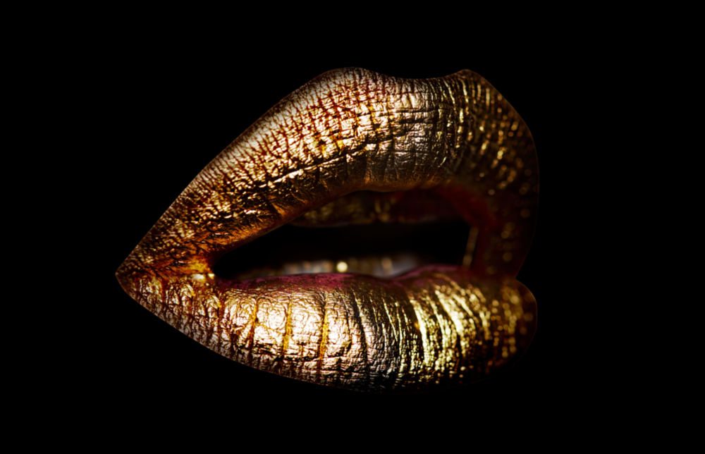 Lips Glass Wall Art