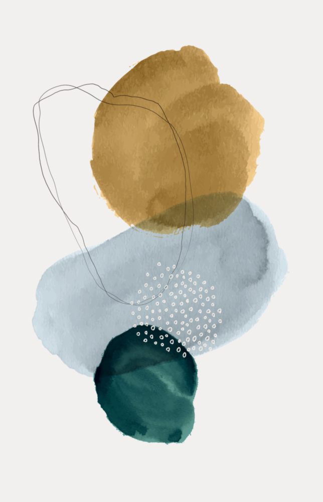 Abstract Shapes Glass Wall Art
