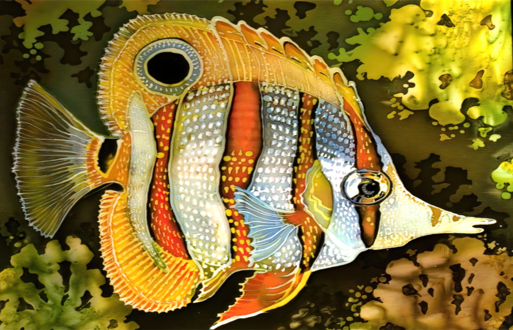 Orange Fish Glass Wall Art