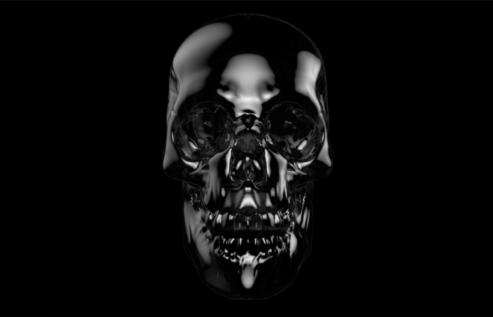 Skull Glass Wall Art