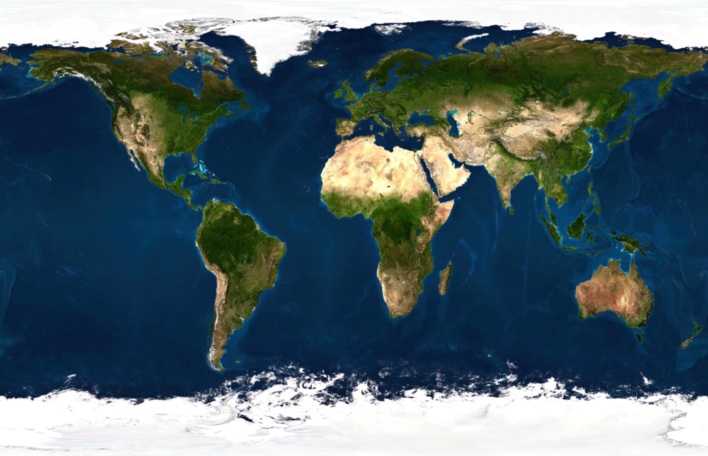 World Map Glass Wall Art