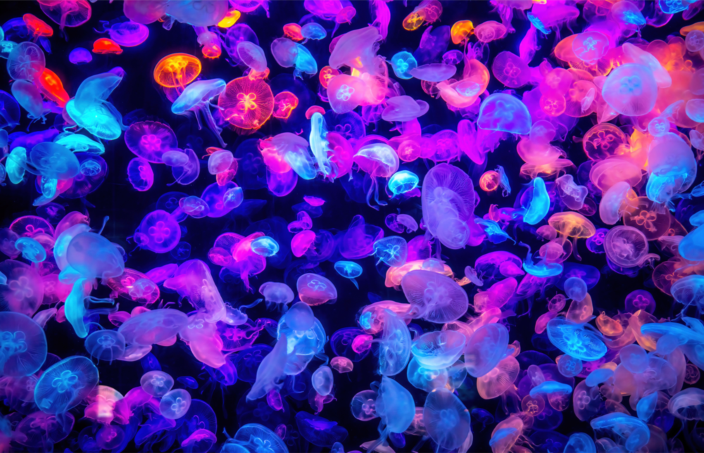Jellyfish Glass Wall Art