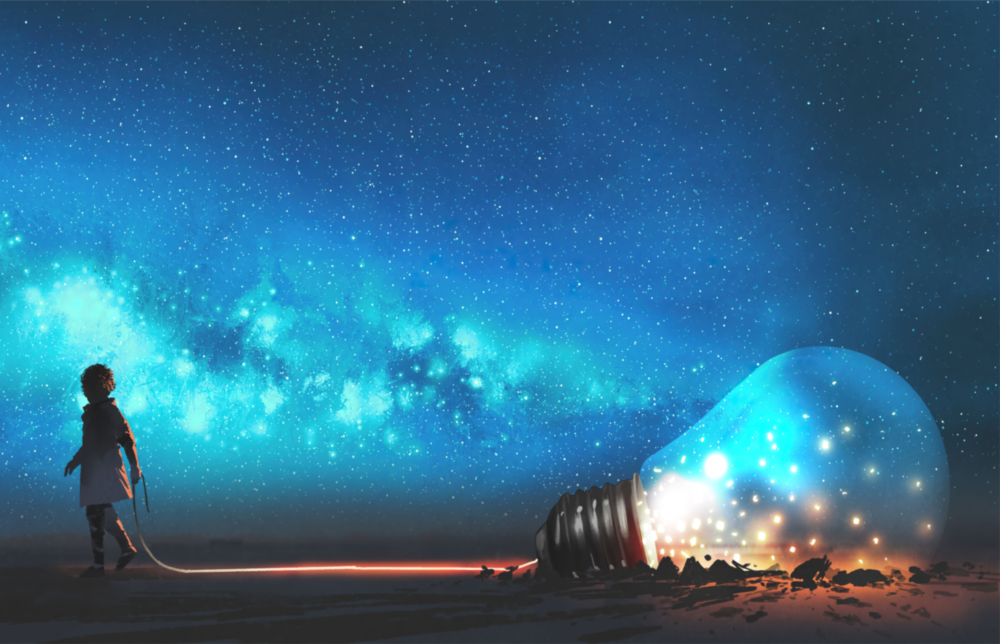 Starry Night Glass Wall Art